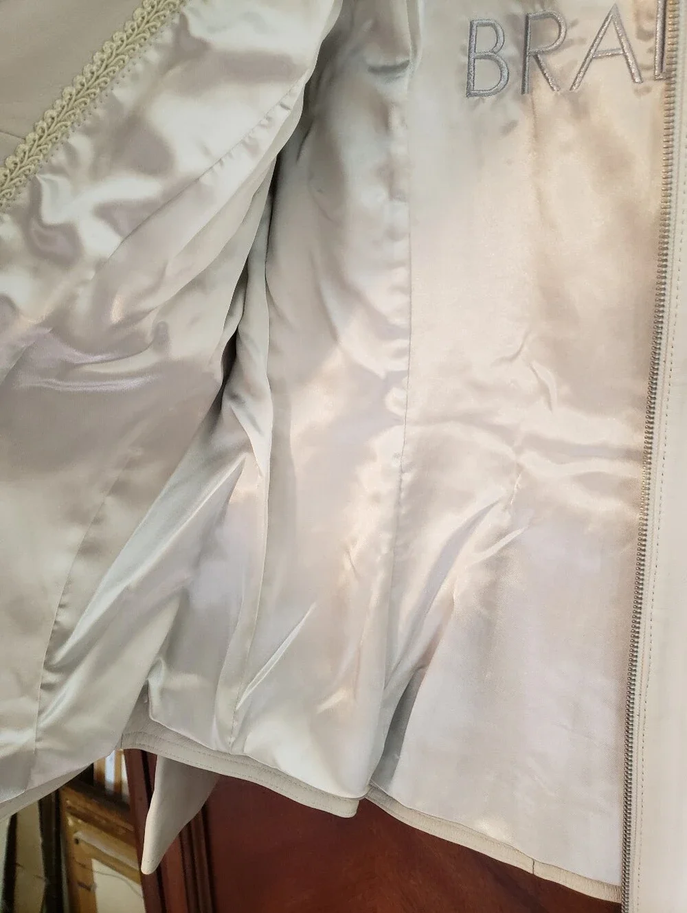 Vintage Bradley Bayou Genuine Leather Jacket - Cream/Bone White Size M (MINT)
